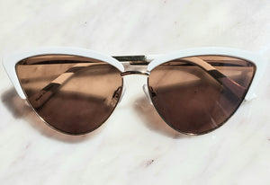 White Cat Eye Sunglasses