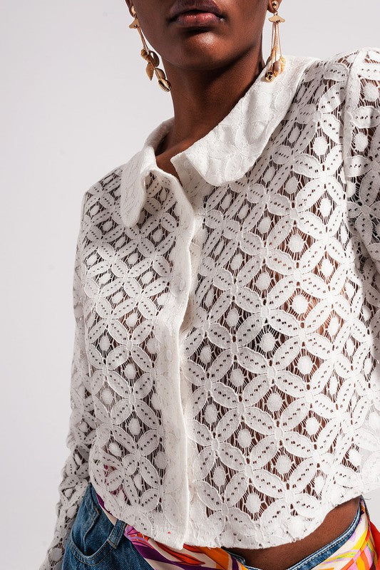 Helena Crochet Top